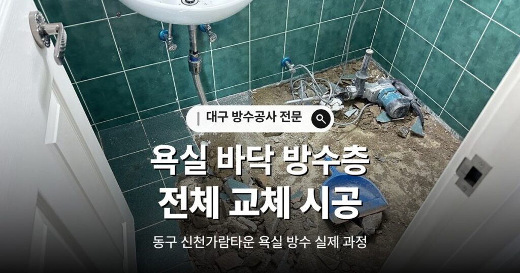 대구 방수공사 욕실 방수층 교체 - 신천가람타운 대표이미지