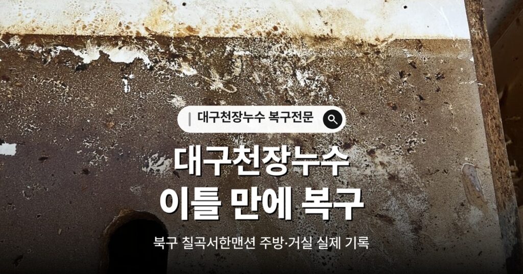 대구천장누수 이틀 복구 - 북구 칠곡서한맨션 대표이미지